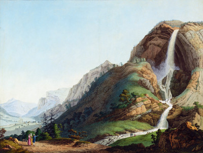 Vallée de l'Arve, cascade d'Arpenaz par Jean Antoine Linck Vallée de l'Arve, cascade d'Arpenaz par Jean Antoine Linck