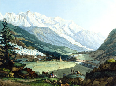 Vallée de l'Arve à Argentière par Ludwig Hackert en 1780 Vallée de l'Arve à Argentière par Ludwig Hackert en 1780