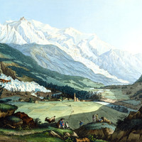 Vallée de l'Arve à Argentière par Ludwig Hackert en 1780