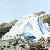 Source de l'Arveyron au pied de la Mer de Glace par Ludwig Hackert en 1780