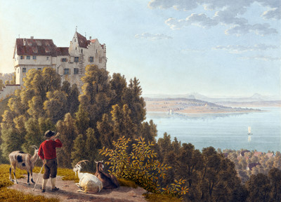 Château Salenstein et petit lac de Constance par Johann Jakob Biedermann Château Salenstein et petit lac de Constance par Johann Jakob Biedermann