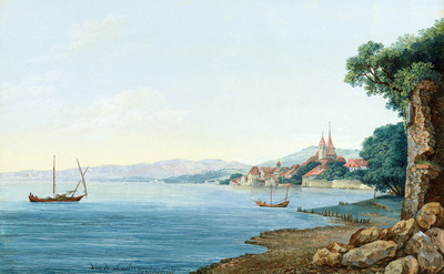 Lutry, le léman et le Jura par Carl Ludwig Hackert