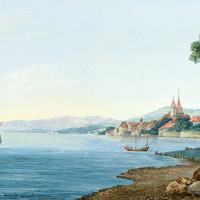 Lutry, le léman et le Jura par Carl Ludwig Hackert