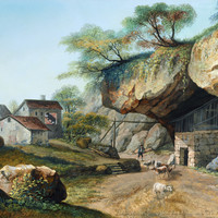 Douane sous roche à St Maurice par Carl Ludwig Hackert
