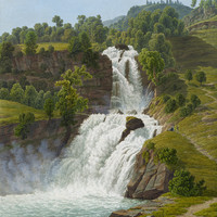 Reichenbachfall par Johann Jakob Biedermann