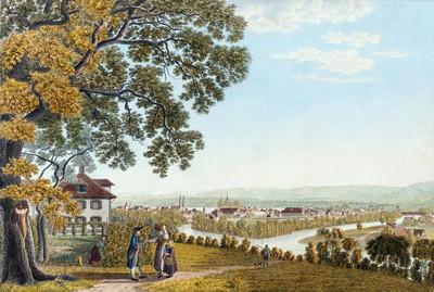 Zürich et la Limmat par Johann Jakob Biedermann Zürich et la Limmat par Johann Jakob Biedermann