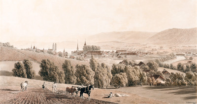 Zürich et la Limmat par Johann Jakob Biedermann Zürich et la Limmat par Johann Jakob Biedermann