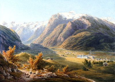 Vallée d'Engelberg par Johan Jacob Meyer (Meier)