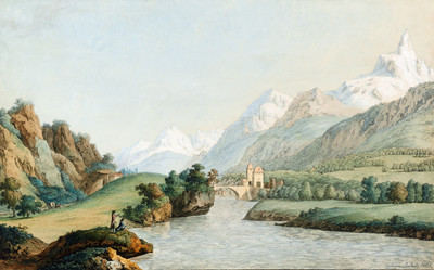 Le Rhône à St Maurice par J.A. Linck