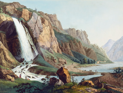 Cascade de Pissevache par J.A. Linck
