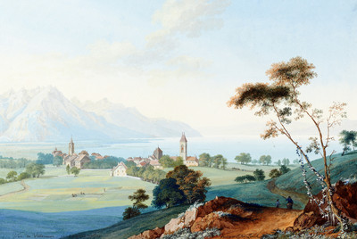 Villeneuve et Léman par J.A. Linck