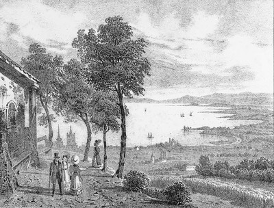 Léman vu du Signal par Mme Chavannes en 1831