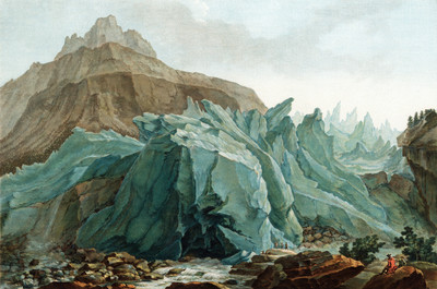 La Lütschine Blanche sort du Glacier inférieur de Grindelwald par C. Wolf