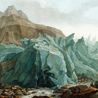 La Lütschine Blanche sort du Glacier inférieur de Grindelwald par C. Wolf