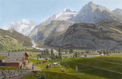 Kandersteg, vallée de la Kander, Blümlisalp par Johann Jakob Biedermann Kandersteg, vallée de la Kander, Blümlisalp par Johann Jakob Biedermann