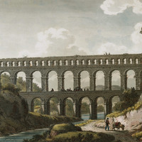 Le Pont sur le Gardon par J.F. Albanis Beaumont