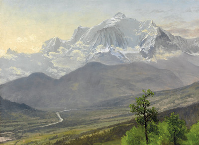 Mont Blanc, vallée de l'Arve, par Albert Bierstadt Mont Blanc, vallée de l'Arve, par Albert Bierstadt