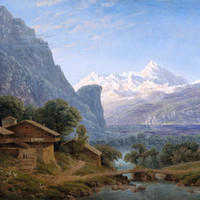 Mont Blanc vu de Servoz par Karl Friedrich Schinkel en 1813