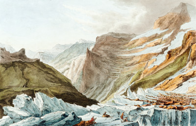 Breithorngletscher, Lauterbrunnental par Caspar Wolf Breithorngletscher, Lauterbrunnental par Caspar Wolf