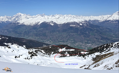 Lac de Chamolé itinéraire indicatif montée et descente depuis les Fleurs Lac de Chamolé itinéraire indicatif montée et descente depuis les Fleurs
