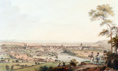 Berne et l'Aar vues du S, avec le Jura au fond, par Johann Ludwig Aberli en 1757 Berne et l'Aar vues du S, avec le Jura au fond, par Johann Ludwig Aberli en 1757