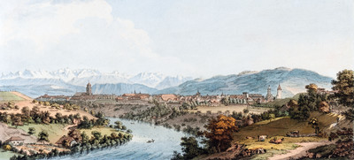 Berne vue du N par Johann Ludwig Aberli en 1765 Berne vue du N par Johann Ludwig Aberli en 1765