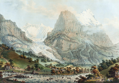 Fiescherhorn et Eiger par G. Lory
