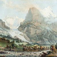 Fiescherhorn et Eiger par G. Lory