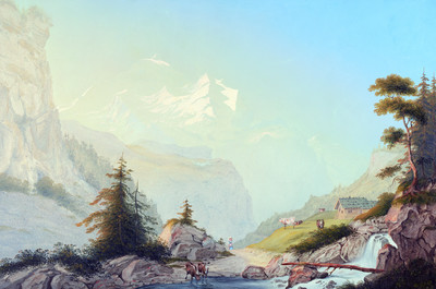 Vallée de Lauterbrunnen et Jungfrau par Ludwig Bleuler