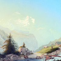 Vallée de Lauterbrunnen et Jungfrau par Ludwig Bleuler