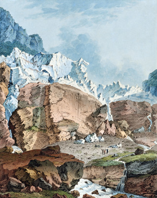 Glacier inférieur de Grindelwald par Johann Ludwig Aberli Glacier inférieur de Grindelwald par Johann Ludwig Aberli