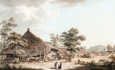 Ferme du Mittelland par Johann Ludwig Aberli Ferme du Mittelland par Johann Ludwig Aberli