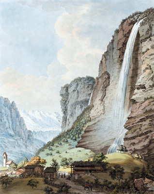 Lauterbrunnen, Staubbach par Johann Ludwig Aberli Lauterbrunnen, Staubbach par Johann Ludwig Aberli