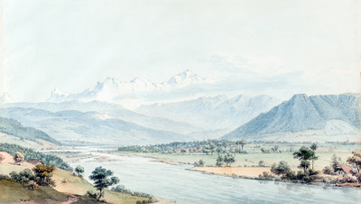 L'Aar et les Alpes Bernoises vues de Muri par Johann Ludwig Aberli L'Aar et les Alpes Bernoises vues de Muri par Johann Ludwig Aberli