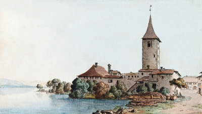 Ouchy et le Léman par Johann Ludwig Aberli Ouchy et le Léman par Johann Ludwig Aberli