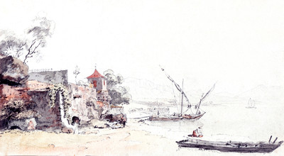 Au Léman à Vevey par Johann Ludwig Aberli Au Léman à Vevey par Johann Ludwig Aberli