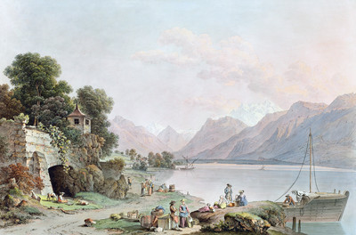 Tour de Peilz par Johann Ludwig Aberli Tour de Peilz par Johann Ludwig Aberli
