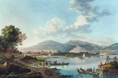 Yverdon, Jura et lac de Neuchâtel par Johann Ludwig Aberli