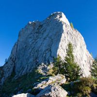 Le grand rappel sous le sommet de la Glattewandspitze