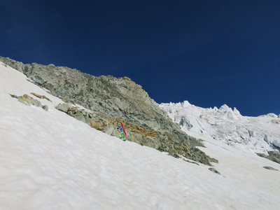 La pente raide au-dessus du col des Vignettes