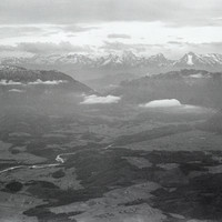 Alpes près de Salzburg, Untersberg, par Walter Mittelholzer