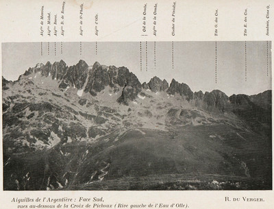 Aiguilles de l'Argentière - Face S Aiguilles de l'Argentière - Face S