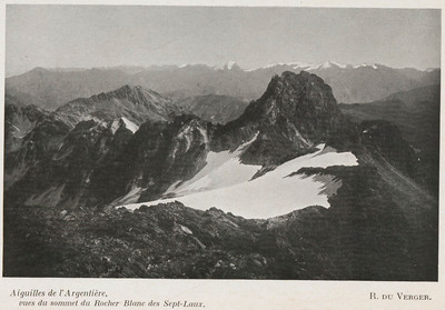 Aiguilles de l'Argentière depuis le Rocher Blanc Aiguilles de l'Argentière depuis le Rocher Blanc