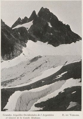 Grandes Aiguilles Occidentales de l'Argentière et Glacier de la Combe Madame Grandes Aiguilles Occidentales de l'Argentière et Glacier de la Combe Madame
