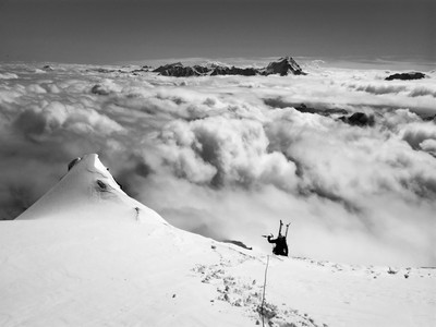 Sur l'arête Gallet, au Dolent Sur l'arête Gallet, au Dolent
