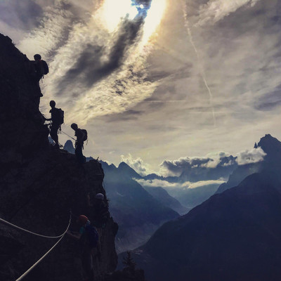 via ferrata des evettes avec les jeunes du CAF via ferrata des evettes avec les jeunes du CAF