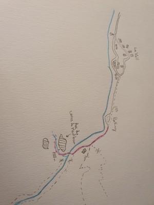 Accès aux couennes depuis La Vall Accès aux couennes depuis La Vall