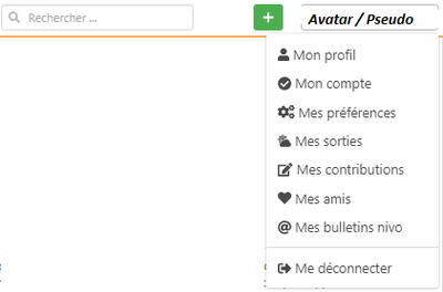 Menu Utilisateur
