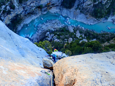 Voie l'éperon sublime dans le Verdon Voie l'éperon sublime dans le Verdon