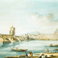 Le Rhône à Lyon par JF Lallemand